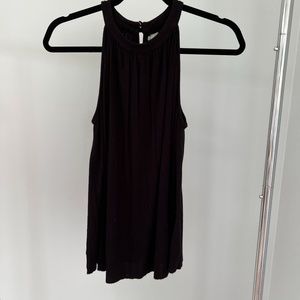 Black Halter Top Flowy shirt